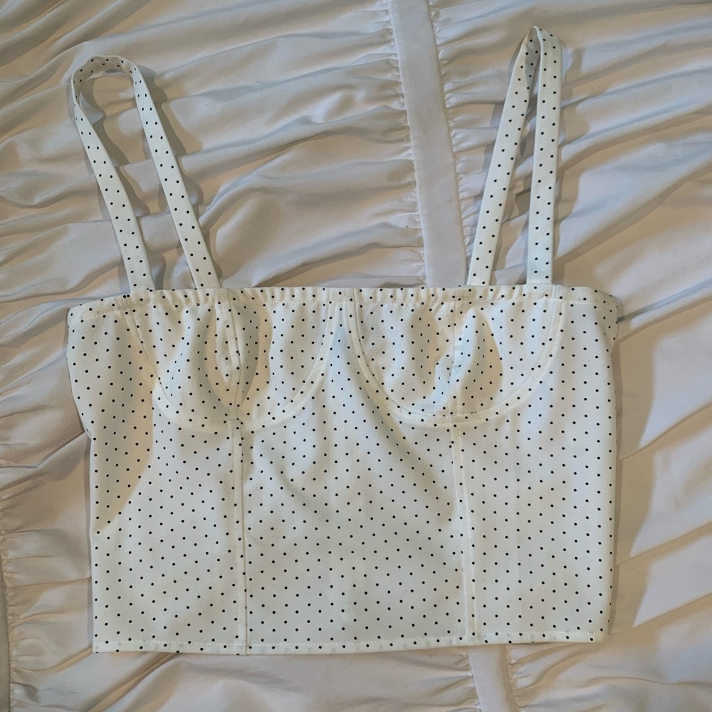 WeWoreWhat Polka Dot Bustier Crop Top!!!!
